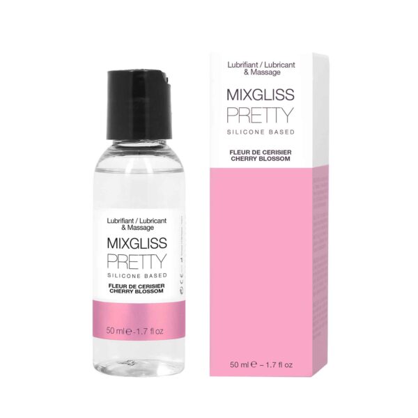 Mixgliss et lovingo : lubrifiant à base de silicone Pretty, parfum Fleur de cerisier Sauvage en 50ml